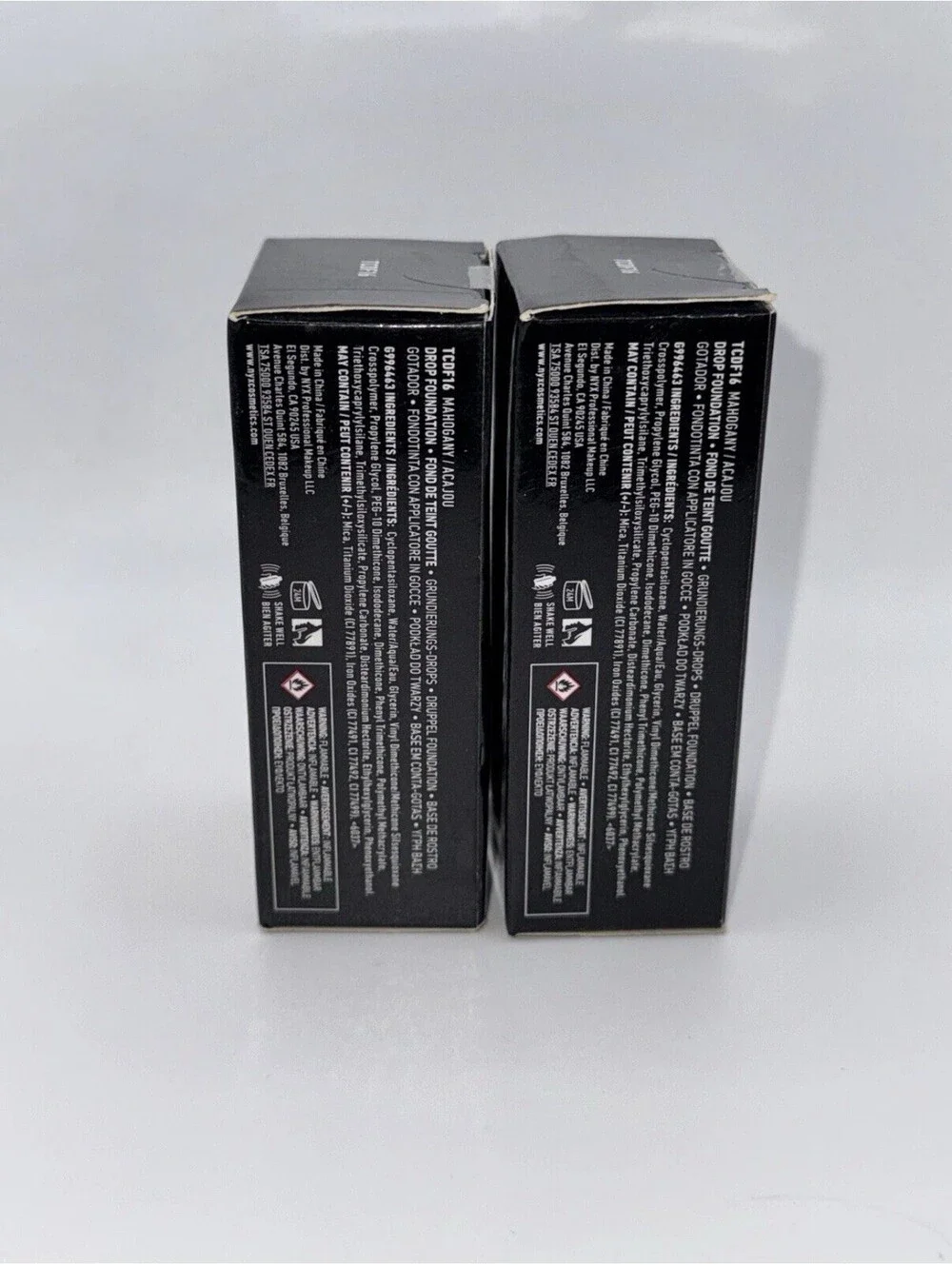 2 NYX Professional Makeup Total Control Pro Drop Foundation Mahogany TCDF16